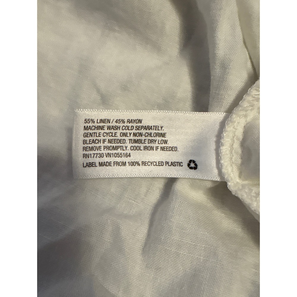 NEW A New Day‎ White Corset Button Front Linen Midi A Line Dress w/ Pockets, S - Picture 7 of 7